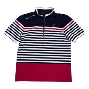 LOUIS CASTEL Lightweight Designer Stripes GOLF Business Polo Shirt Mens Medium